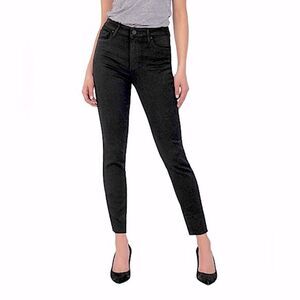 Elle Soft Black Ankle Length Stretchy Skinny Denim Jeans Regular Size 12